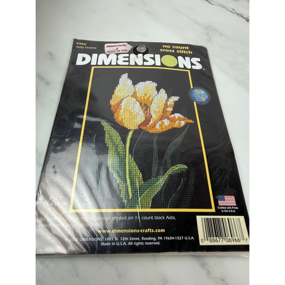 Dimensions Tulip No Count Cross Stitch Kit New 5x7 Vintage